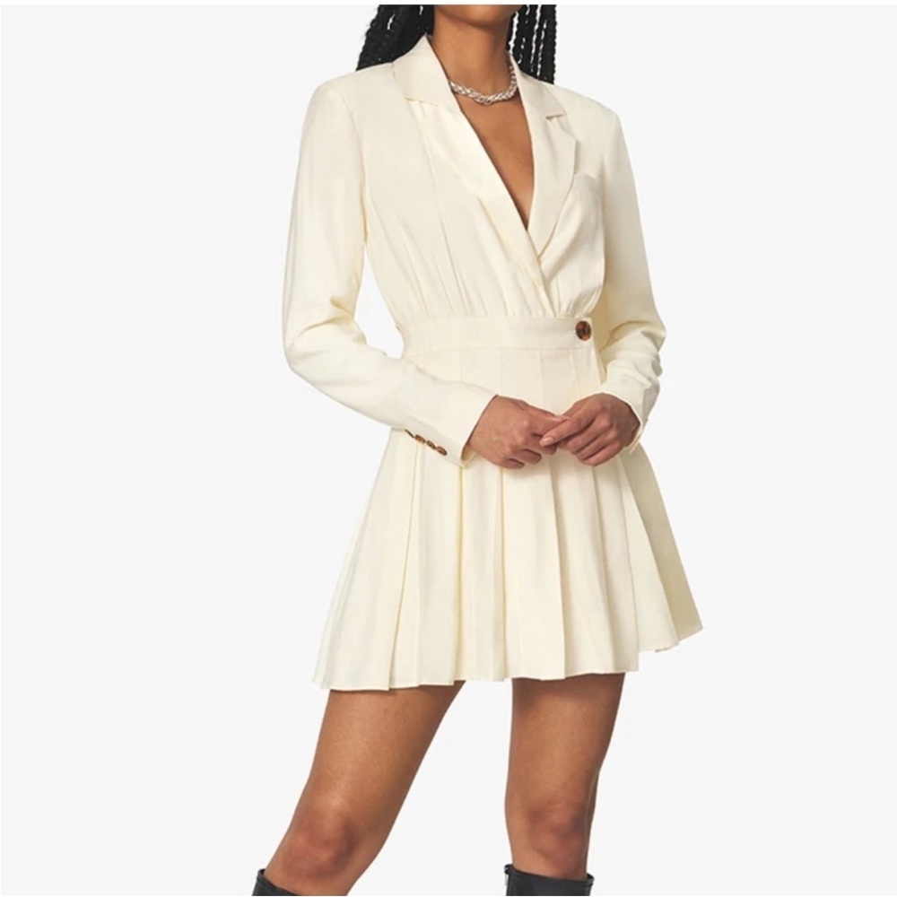 Danielle Bernstein We Wore What Tennis Twill Blazer Tennis Long Sleeve Dress M